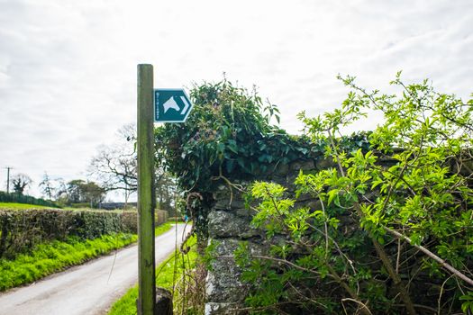 Green Brialway Marker for horse's and people in Cumbria