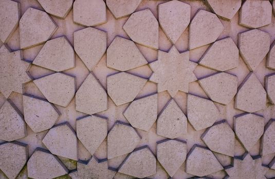 patterns etched into breakwater on Morecambe prom UK