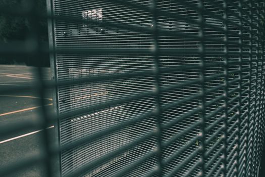 Steel fence around outdoor space in Happy Mount Park UK