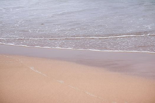 Beautiful sea or ocean waves, coast view from tropical sand beach, summer vacation travel and holiday destination scene