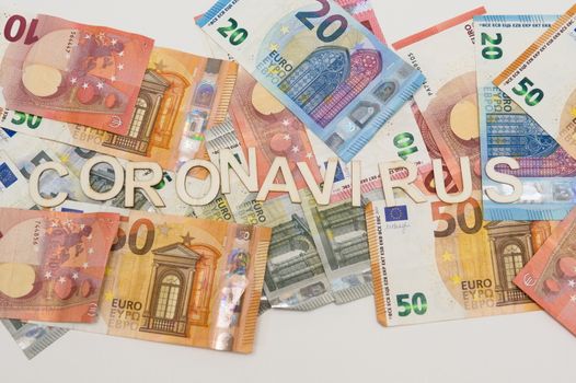 close up of euro money