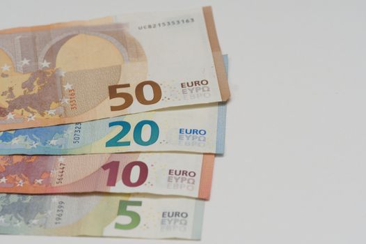 close up of euro money