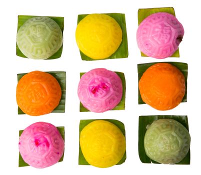 Ang ku kueh or chinese red tortoise cake is a traditional Asian dessert pudding made from glutinous rice flour with a salty or sweet filling