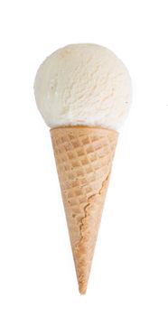ice cream with cone on white background