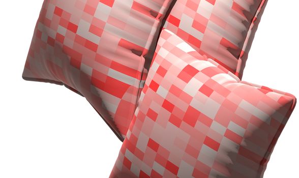 3d render pillow on background