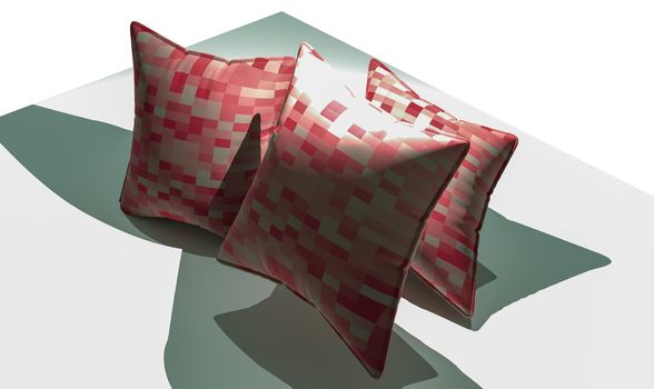 3d render pillow on background