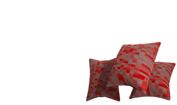 3d render pillow on background