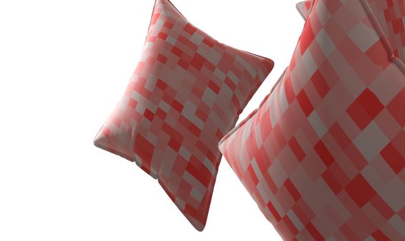 3d render pillow on background