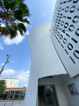 Orlando, FL/USA-4/10/20:  The exterior of the Town Center at Laureate Park at Lake Nona in Orlando, Florida.