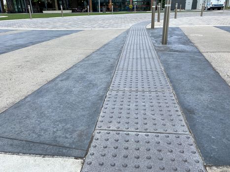 Orlando, FL/USA-4/10/20: A crosswalk in the town center of Laureate Park in Lake Nona, Orlando, FL USA.