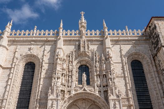 Detail of the magnificent carvings on the Monastery of Jeronimos in Belem