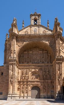 Detail of the facade of Convento de San Estaban in Salamanca Spain