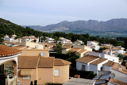 Beautiful view over village near Pedreguer, Spain