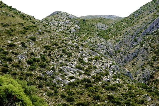 Hills in the Sierra del Penon near Benigembla, Spain