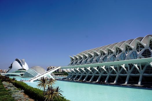Beautiful view over the City of Arts and Sciences, Valencia Spain