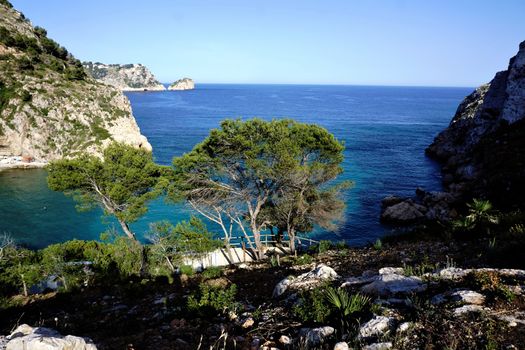 Cala Grandadella is one of the most beautiful beaches in Spain