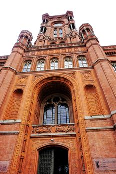 Standing in front of Berlin's red city hall