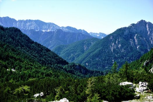 Triglav national park in the soca valley, Slovenia