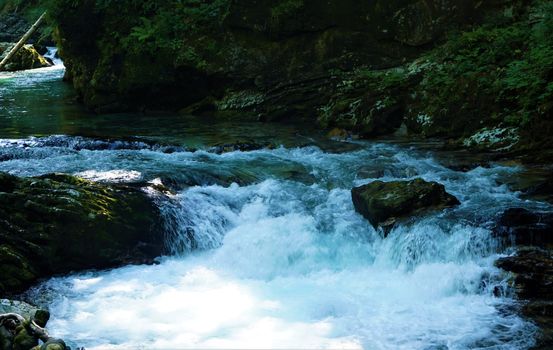 Vintgar Gorge rapids of Radovna river near Bled, Slovenia