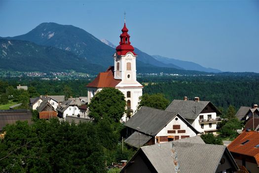The village of Zasip near Bled, Slovenia