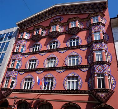 Art Nouveau court building in Ljubljana, Slovenia
