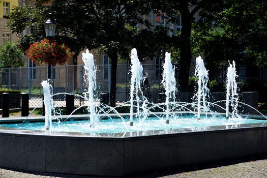 Fountain on the Hviezdoslavovo square in Bratislava, Slovakia