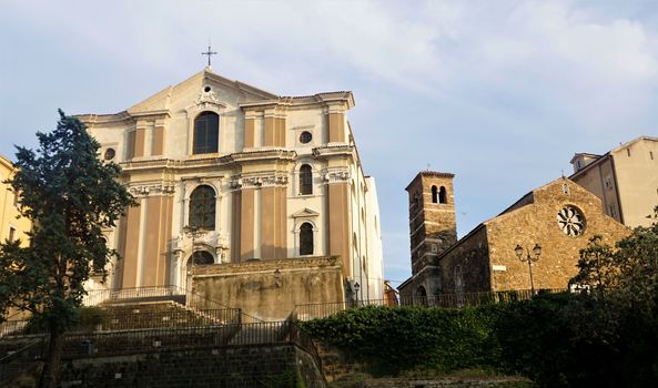 The churches Santa Maria Maggiore and San Silvestro in Trieste, Italy