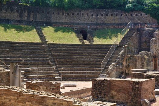 Roman theatre in the city of Trieste, Italy