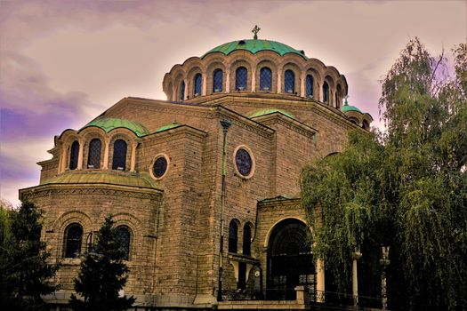 Beautiful Sweta Nedelja cathedral in Sofia, Bulgaria