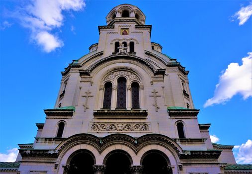 Sie view of Alexander Nevsky cathedral Sofia, Bulgaria