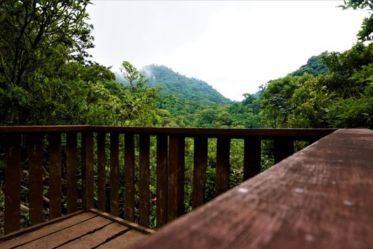 View over the Continental divide in the Cordillera de Tilaran, Costa Rica