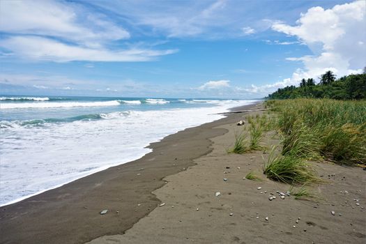 The shore at Playa Dominical in Costa Rica