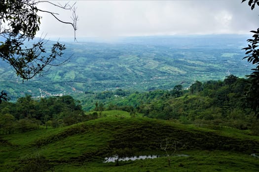 View from Las Quebradas, Costa Rica to the valley