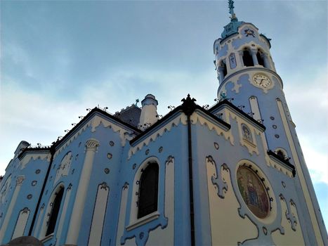 The beautiful blue church in Bratislava, Slovakia