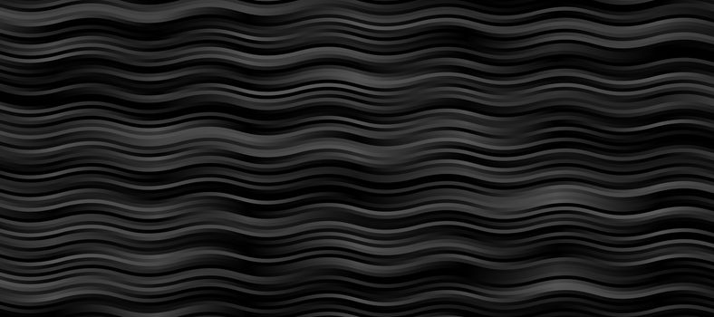 Abstract dark grayscale wavy lines background illustration
