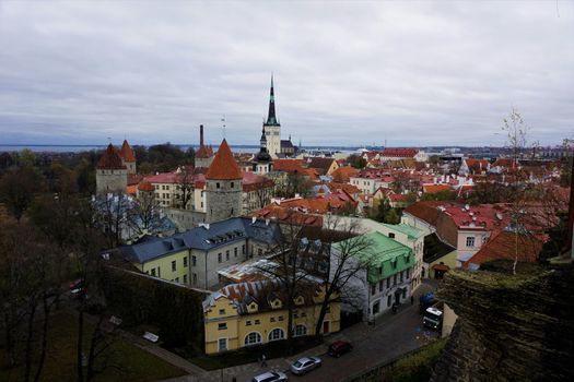 View over part of the old town of Tallinn, Estonia