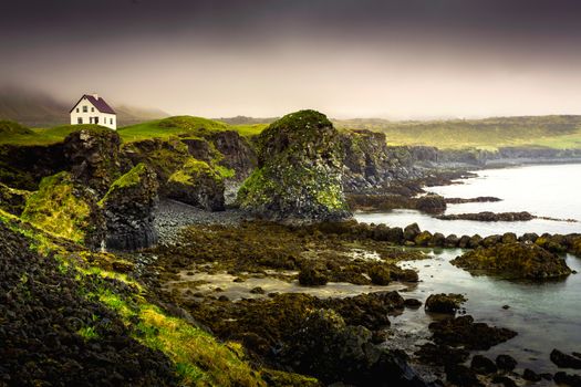 The beautiful view of Arnarstapi in Iceland