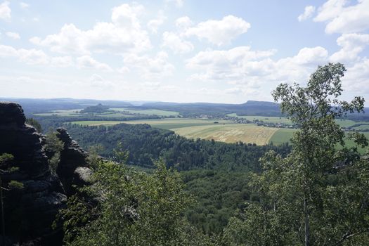 Breathtaking view in the Schrammsteine area of Saxon Switzerland, Germany