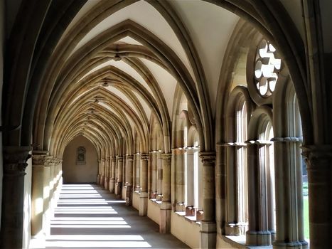 Peaceful cloister of the cathedral of Trier, Germany