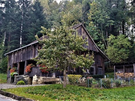 Old Biedermann house in the village of Schellenberg, Liechtenstein