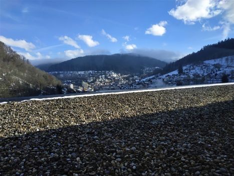 Beautiful view over the town of Schramberg, Germany in the black forest