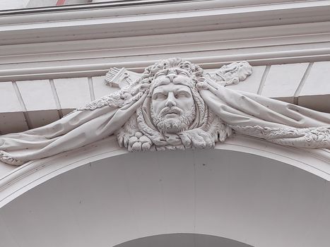 Man-shaped keystone over the arch of the Fortuna Portal in Potsdam