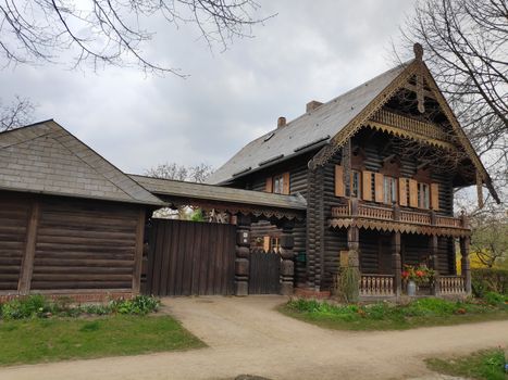 Wooden house in the Alexandrowka colony, Potsdam, Germany