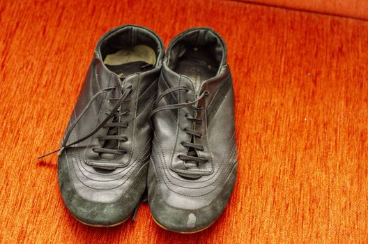 Old Black Walking Shoes, Vintage Black Walking Shoes