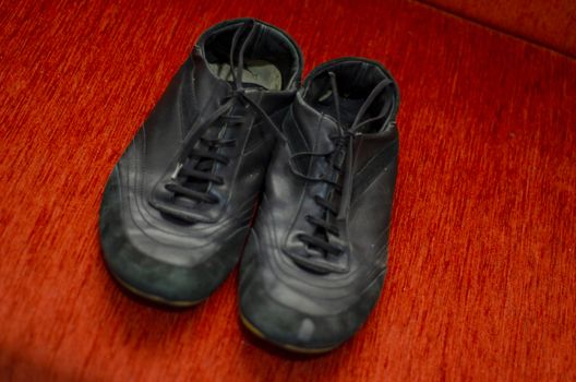 Old Black Walking Shoes, Vintage Black Walking Shoes