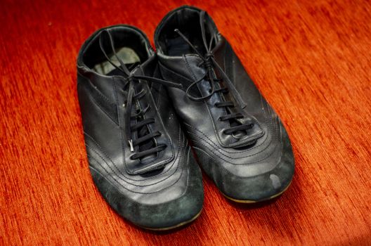 Old Black Walking Shoes, Vintage Black Walking Shoes