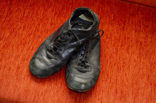 Old Black Walking Shoes, Vintage Black Walking Shoes