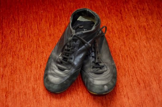 Old Black Walking Shoes, Vintage Black Walking Shoes