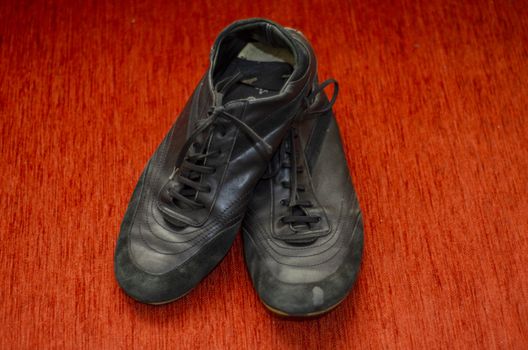 Old Black Walking Shoes, Vintage Black Walking Shoes