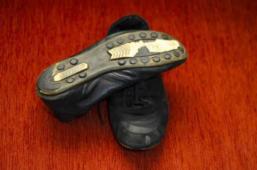 Old Black Walking Shoes, Vintage Black Walking Shoes